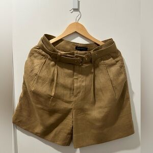 Banana Republic High Waist Linen Shorts with Pleats